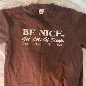 Sporty & Rich Be Nice T-shirt XS Brown
